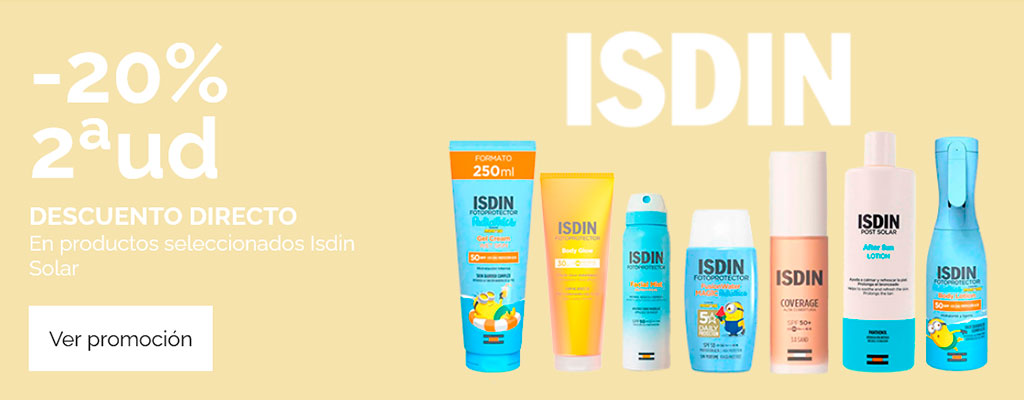 -20% 2ª ud. Isdin Fotoprotección
