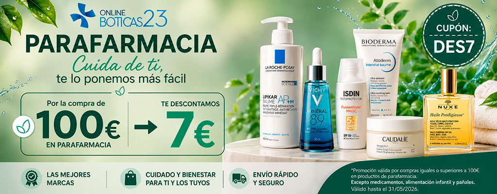 -7€ Parafarmacia. Cupón: DES7