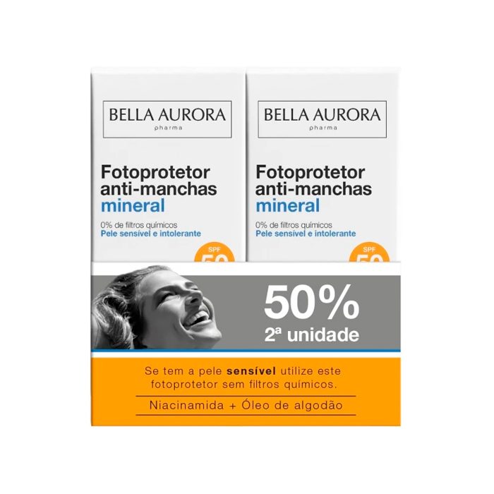 Bella Aurora Mineral Fotoprotector Anti-manchas Spf50 Duplo 50ml + 50ml