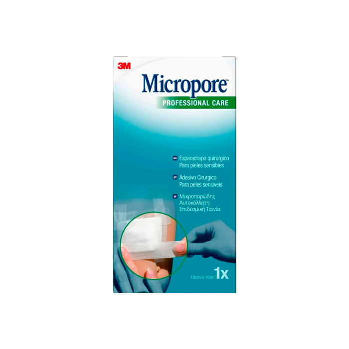 3m Micropore Esparadrapo de Papel Color Blanco 10cm X 10m