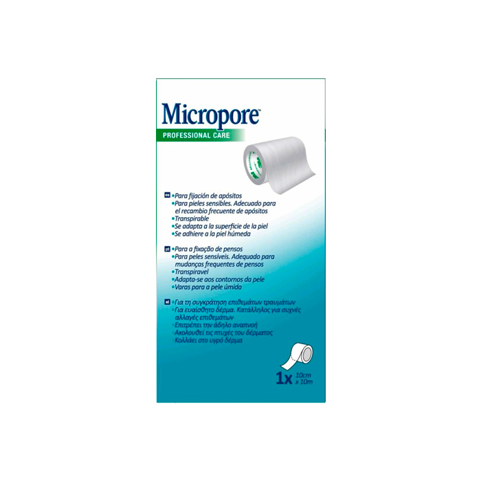 3m Micropore Esparadrapo de Papel Color Blanco 10cm X 10m