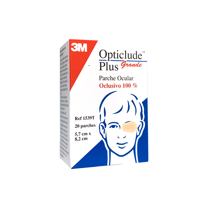 3m Opticlude Plus Grande Parches Oculares 5,7cm X 8,2cm 20 Unidades