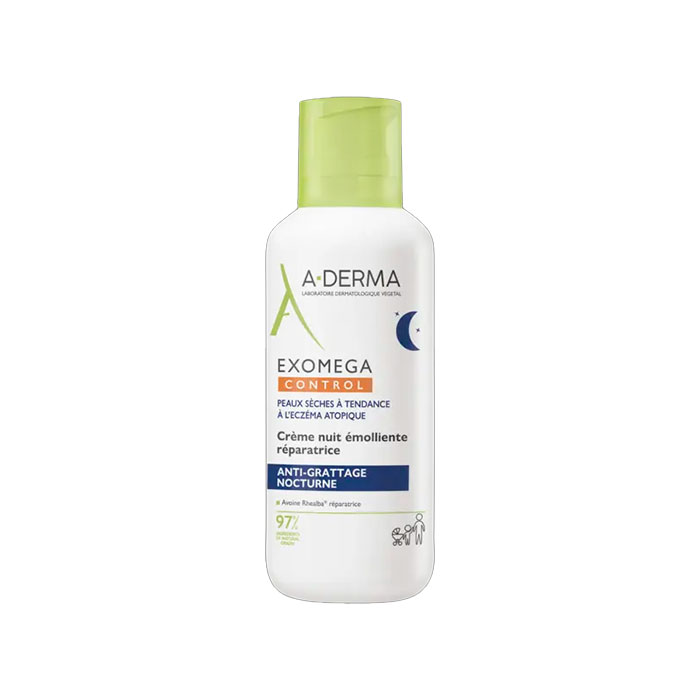 A-derma Exomega Control Crema de Noche Emoliente Reparadora 400ml