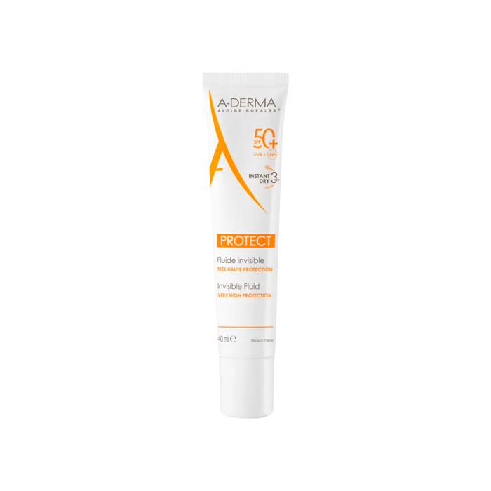 A-derma Protect Fluido Solar Facial Invisible Spf50+ 40ml