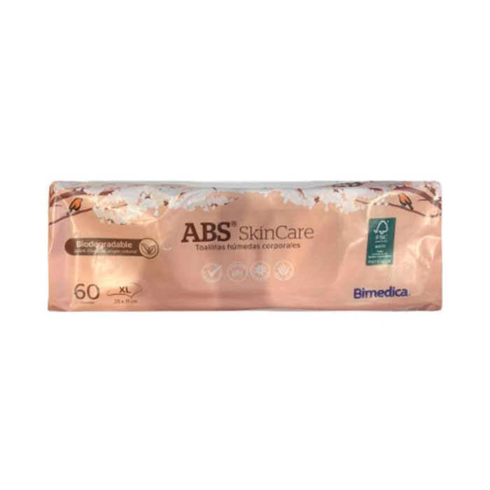 Abs Skincare Toallitas Húmedas Corporales Xl 28x31cm 60 Unidades