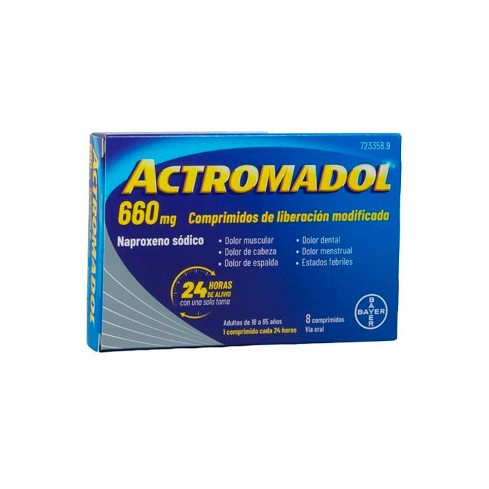Actromadol 660mg 8 Comprimidos