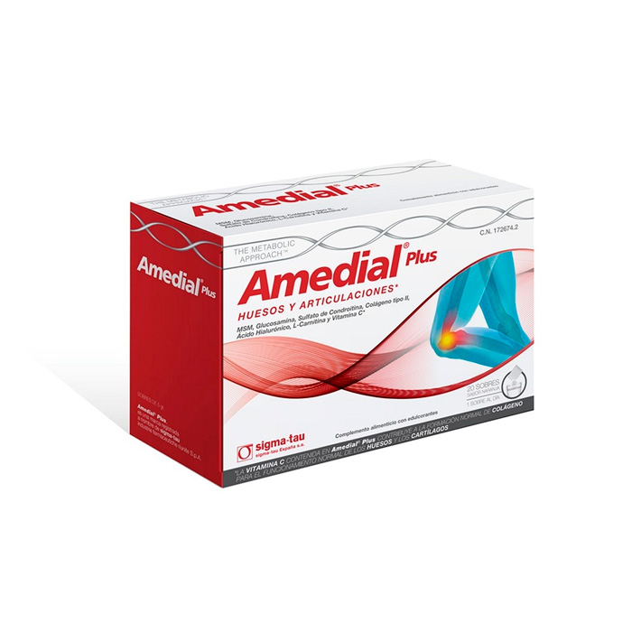 Amedial Plus Huesos y Articulaciones 20 Sobres Sabor Naranja