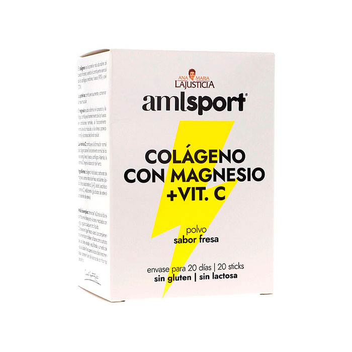 Amlsport Colágeno con Magnesio +vit C 20 Sticks