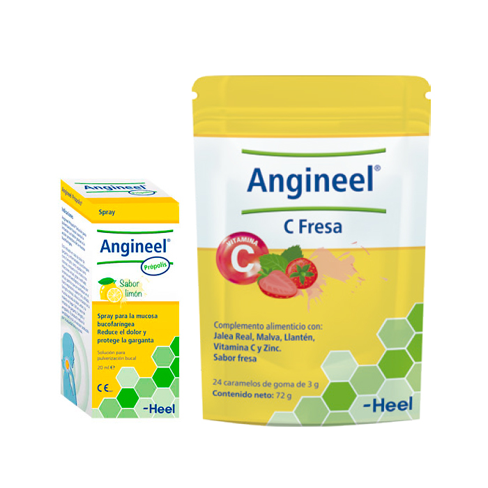 Angineel Própolis Spray 20ml + Angineel C Fresa 24 Caramelos de Goma