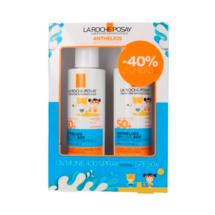 Anthelios Uv Mune 400 Dermo-pediatrics Spray Invisible Spf50+ Duplo 200ml + 200ml
