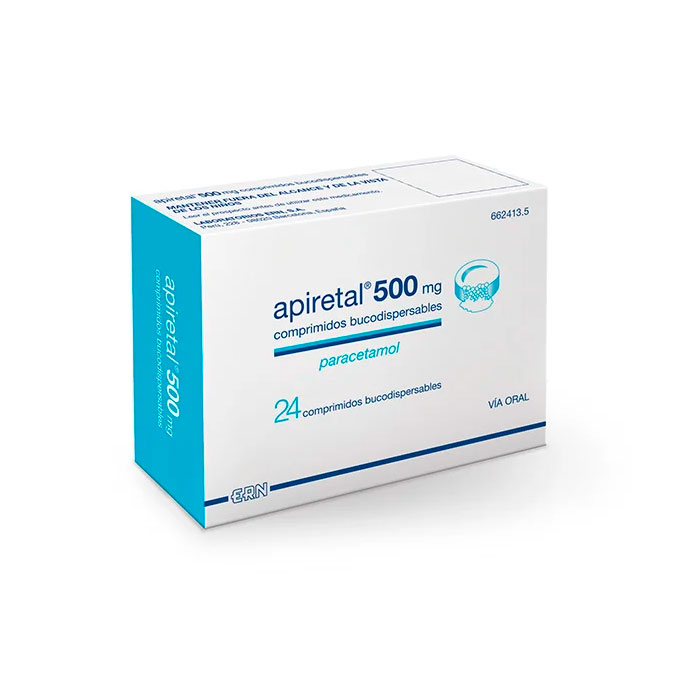 Apiretal 500mg 24 Comprimidos Bucodispersables