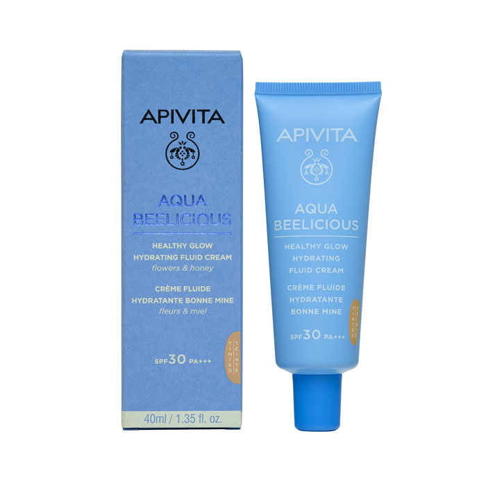 Apivita Aqua Beelicious Crema Fluida Iluminadora Hidratante Spf30 con Color 40ml