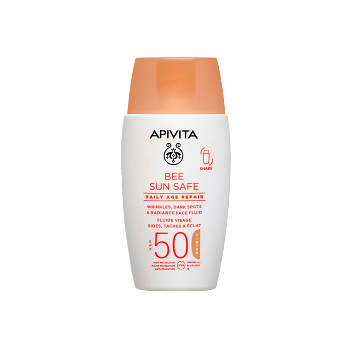 Apivita Bee Sun Safe Reparación Antiedad Diaria Fluido Facial Color Spf50 50ml