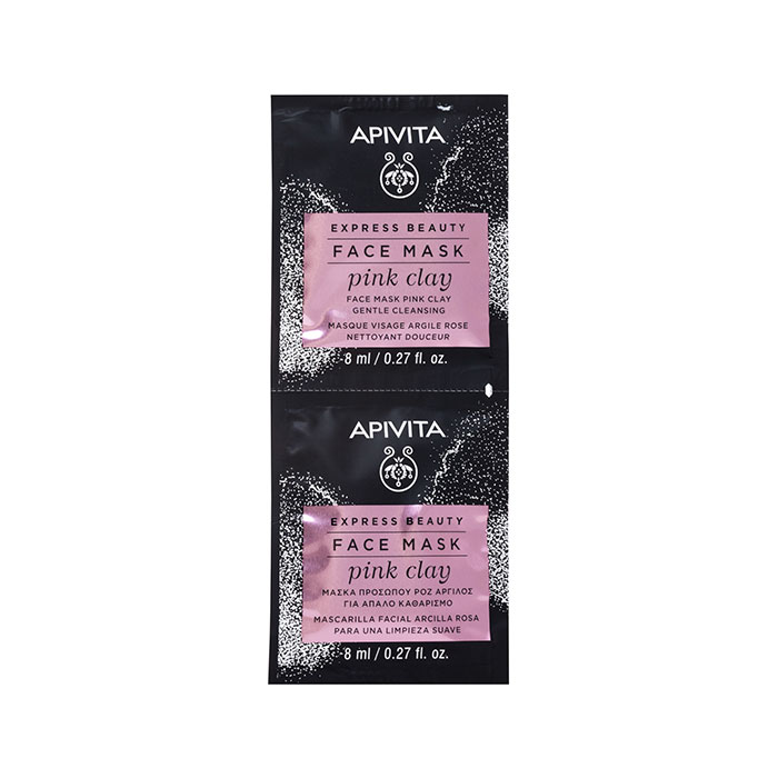 Apivita Express Beauty Mascarilla Facial Arcilla Rosa 2x8ml