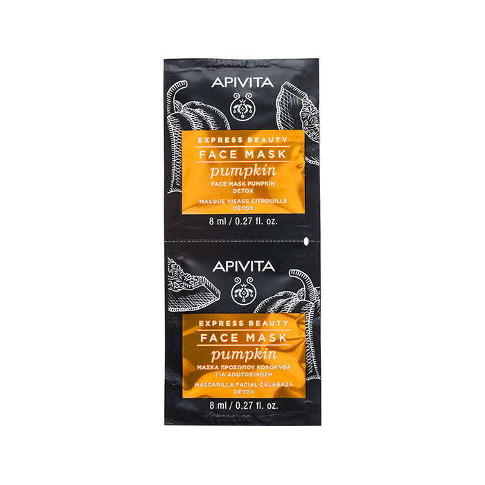 Apivita Express Beauty Mascarilla Facial Detox Calabaza 2x8ml