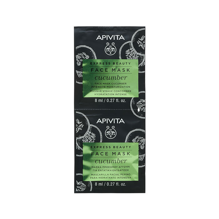 Apivita Express Beauty Mascarilla Facial Pepino 2x8ml