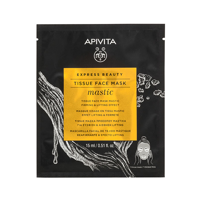 Apivita Express Beauty Mascarilla Facial Tejido Mástique Reafirmante y Efecto Lifting 15ml