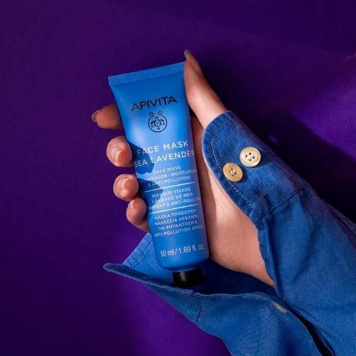 Apivita Mascarilla Facial Hidratante Antipolución Lavanda de Mar 50ml