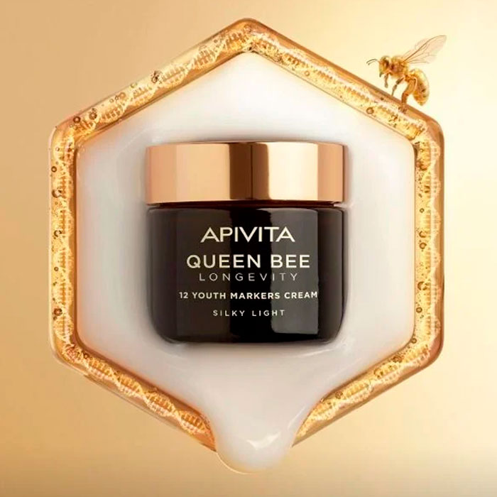 Apivita Queen Bee Longevity Crema Ligera Sedosa 12 Marcadores de Juventud 50ml