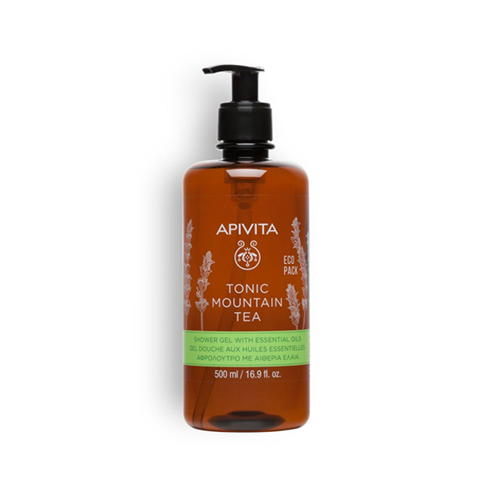 Apivita Tonic Mountain Tea Gel de Baño con Aceites Esenciales 500ml