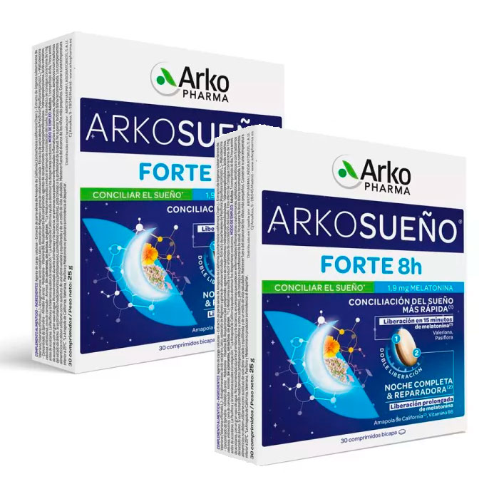 Arkopharma Arkosueño Forte 8h Duplo 30 + 30 Cápsulas