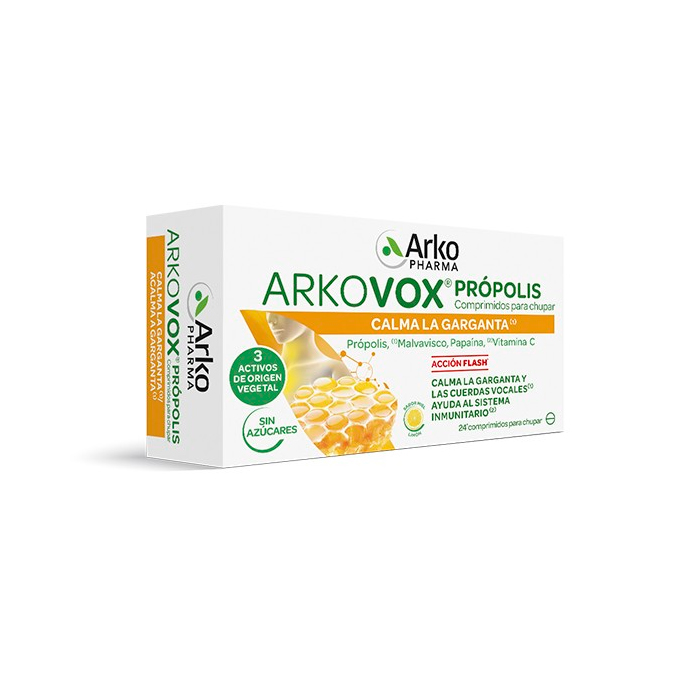 Arkopharma Arkovox Comprimidos Própolis y Vitamina C Sabor Miel-limón 24 Comprimidos