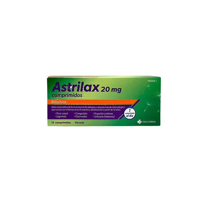 Astrilax Bilastina 20mg 10 Comprimidos