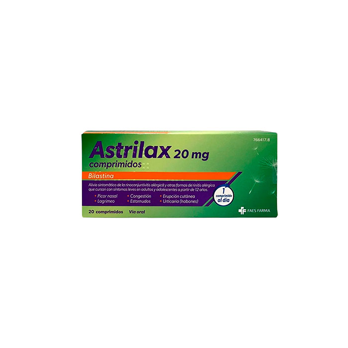 Astrilax Bilastina 20mg 20 Comprimidos