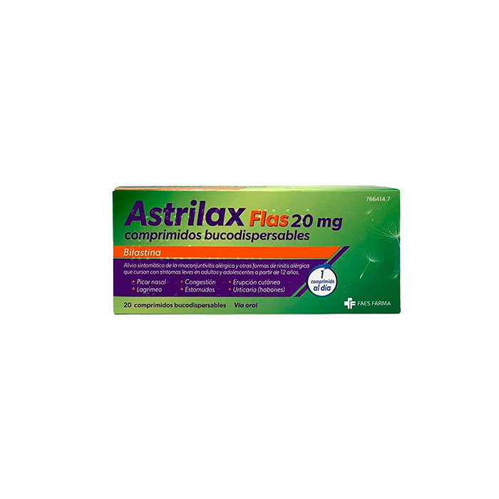 Astrilax Bilastina Flash 20mg 20 Comprimidos Bucodispensables