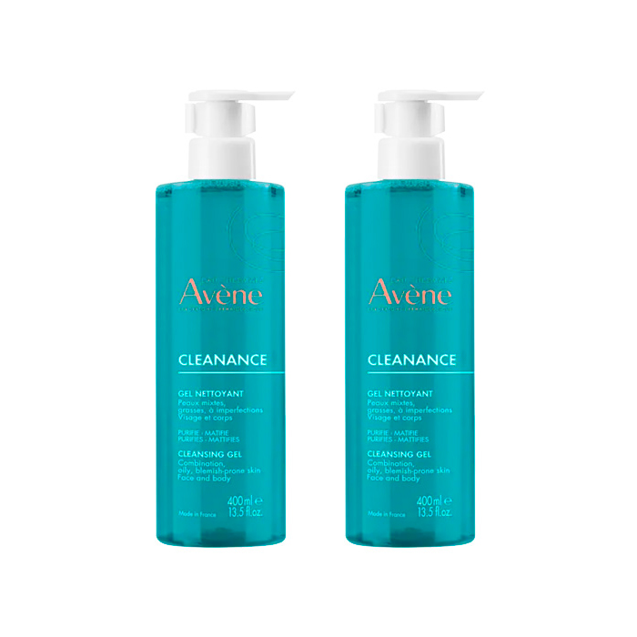 Avene Cleanance Gel Limpiador Duplo 400ml + 400ml