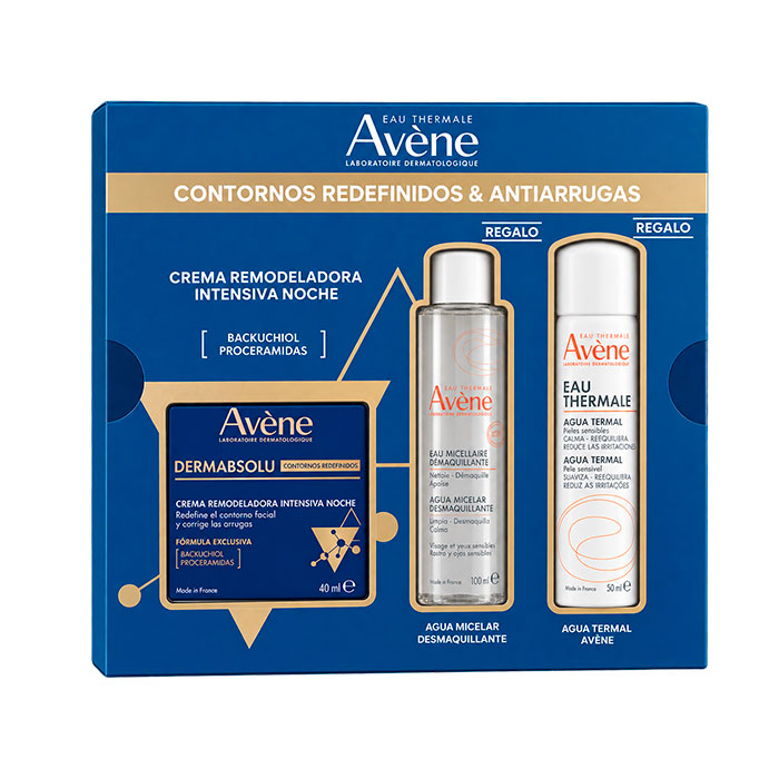 Avene Dermabsolu Pack Crema Remodeladora Intensiva Noche 40ml + Agua Micelar Desmaquillante 100ml + Agua Termal 50ml