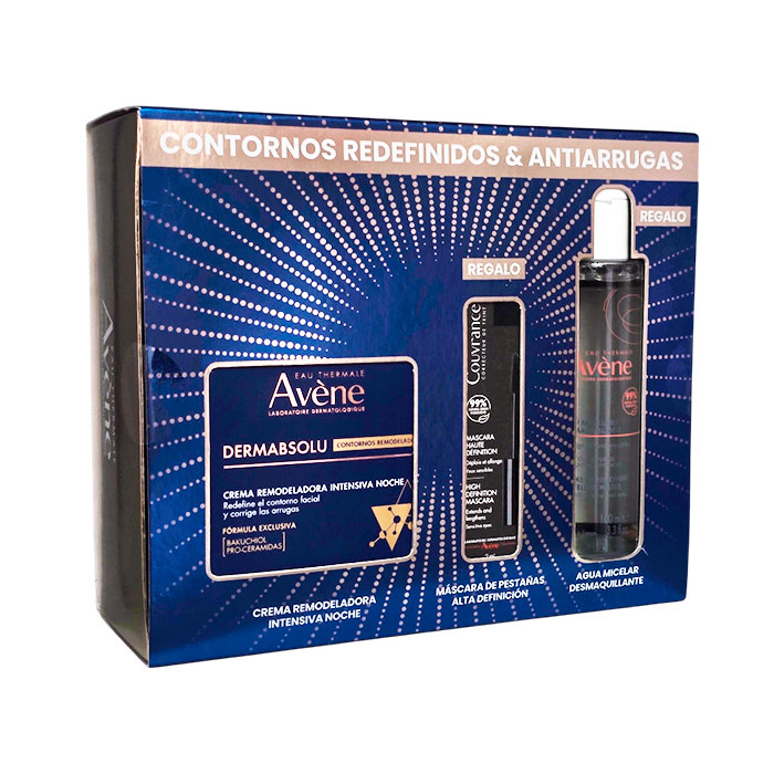 Avene Dermabsolu Pack Crema Remodeladora Intensiva Noche 40ml + Máscara de Pestañas Alta Definición 3ml + Agua Micelar Desmaquillante 100ml