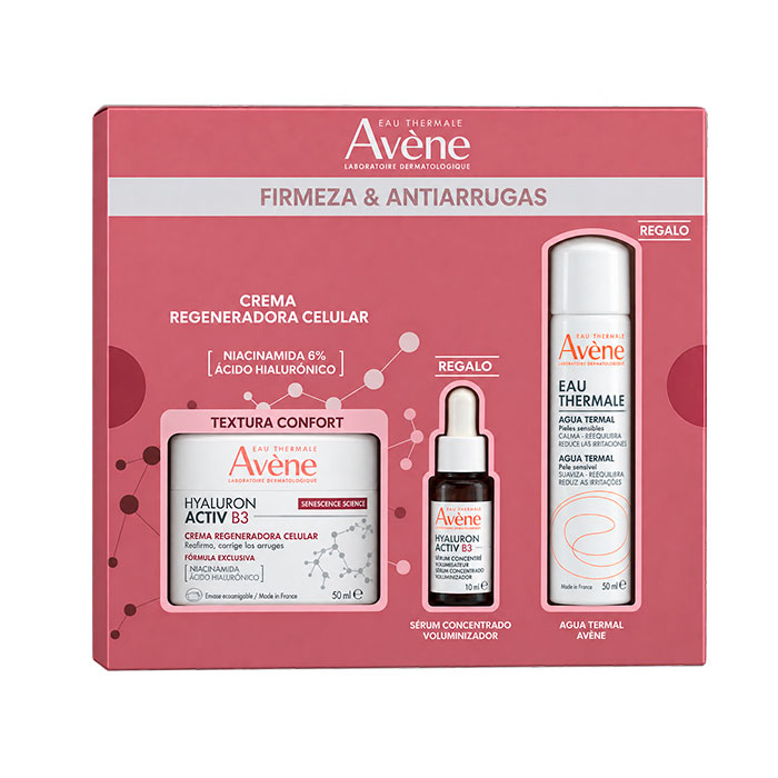 Avene Hyaluron Activ B3 Pack Crema Regeneradora Celular 50ml + Sérum Concentrado 10ml + Agua Termal 50ml