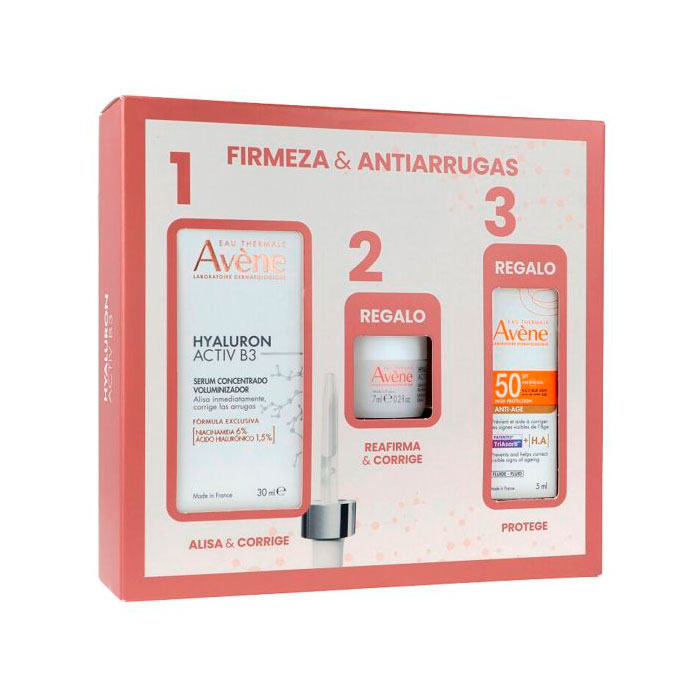 Avene Hyaluron Activ B3 Sérum Concentrado Voluminizador 30ml + Crema Regeneradora 7ml + Fluido Antiedad Spf50 5ml Pack Antiedad Intensivo