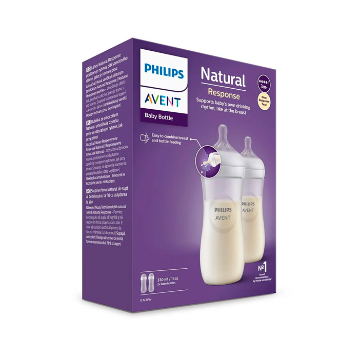 Avent Natural Response Pack 2 Biberones 3m+ 330ml