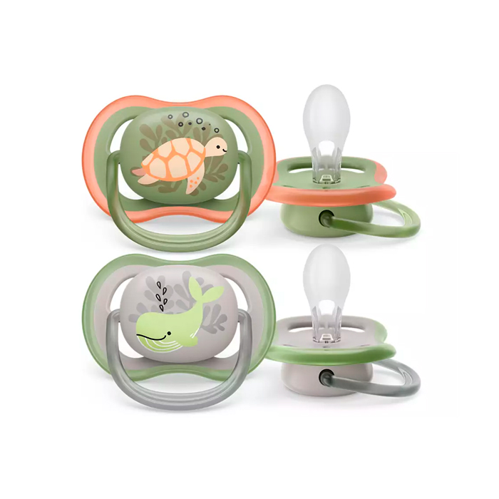 Avent Pack 2 Chupetes Ultra Air Ballena Tortuga 6-18m