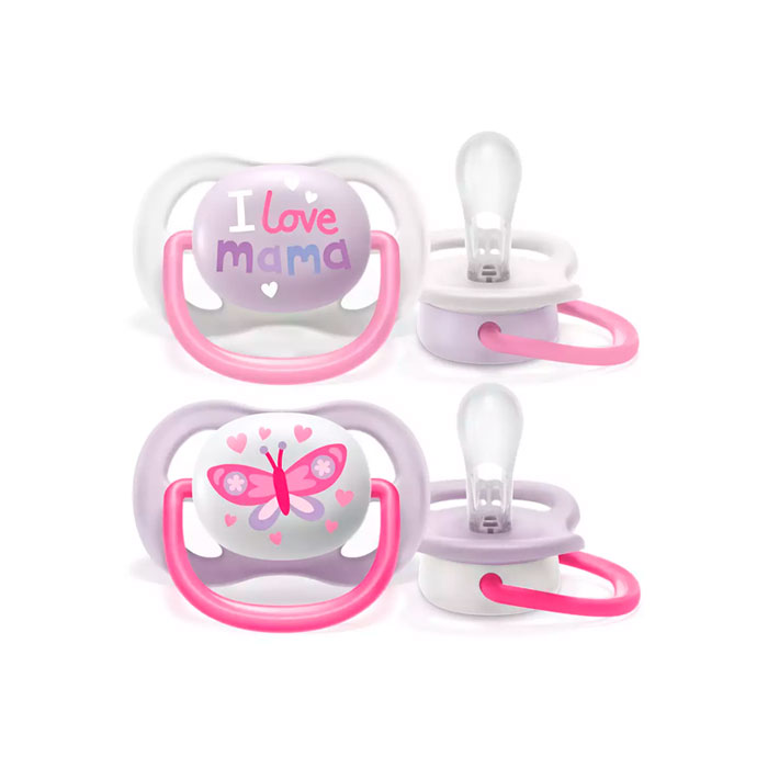 Avent Pack 2 Chupetes Ultra Air Happy Mamá 0-6m