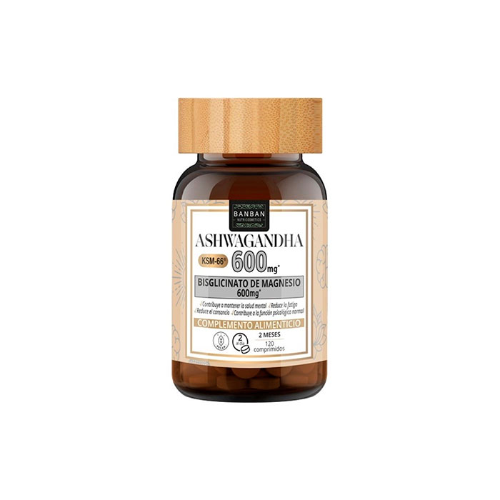 Banban Nutricosmetics Ashwagandha 600mg + Bisglicinato de Magnesio 600mg 120 Comprimidos