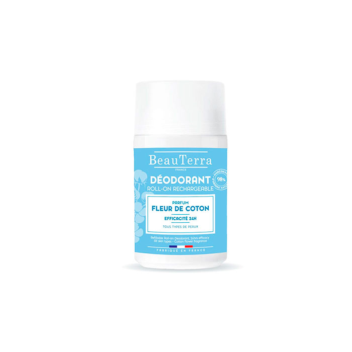 Beauterra Desodorante Roll-on Recargable Flor de Algodon 50ml