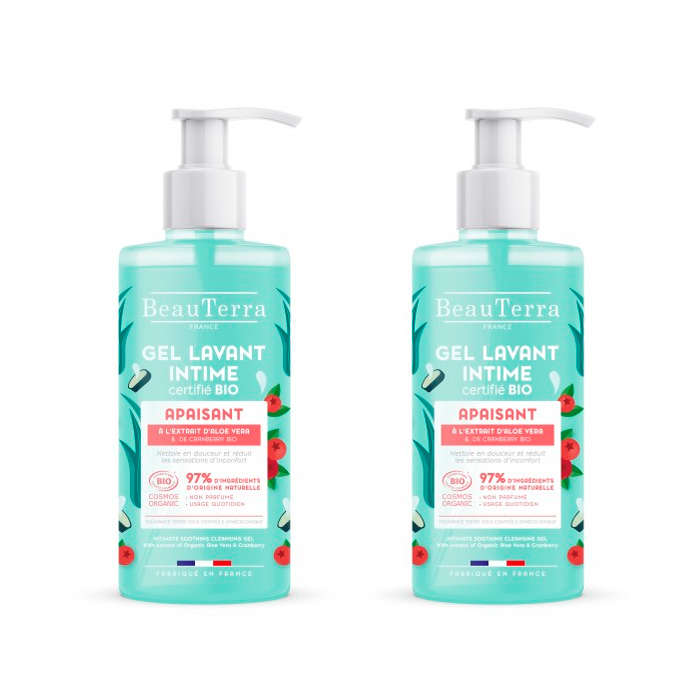 Beauterra Gel Íntimo Calmante Duplo 500ml + 500ml