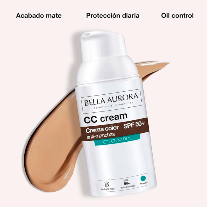 Bella Aurora Cc Cream Crema Color Antimanchas Spf50+ Oil Free 30ml