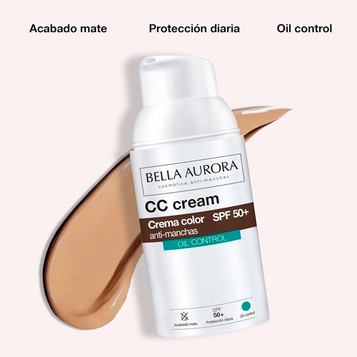 Bella Aurora Cc Cream Crema Color Antimanchas Spf50+ Oil Free 30ml