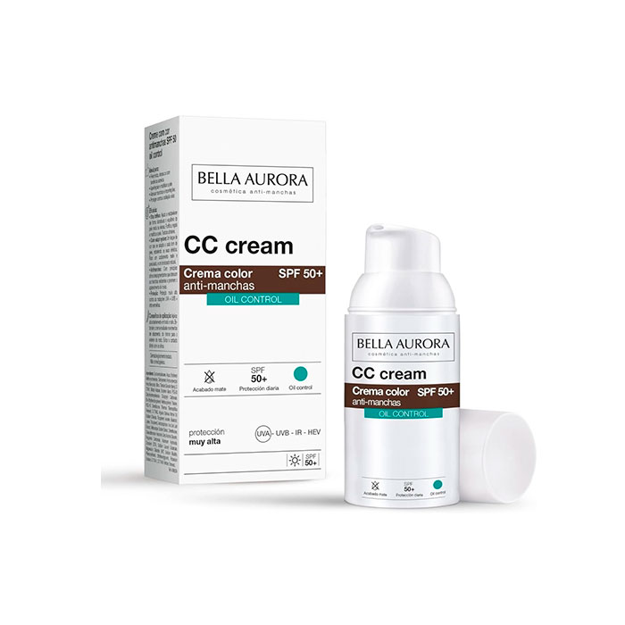 Bella Aurora Cc Cream Crema Color Antimanchas Spf50+ Oil Free 30ml