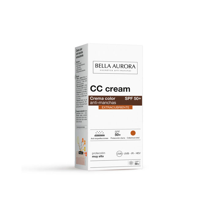 Bella Aurora Cc Cream Crema Color Antimanchas Spf50+ Extracubriente 30ml