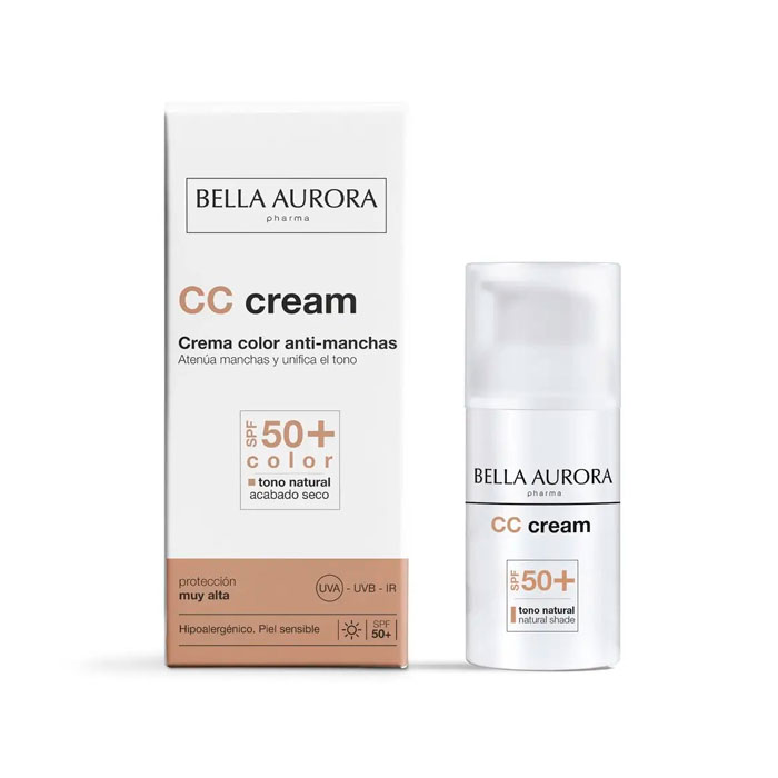 Bella Aurora Cc Spf50+ Crema Color Anti-manchas Piel Sensible 30ml