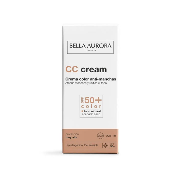 Bella Aurora Cc Spf50+ Crema Color Anti-manchas Piel Sensible 30ml