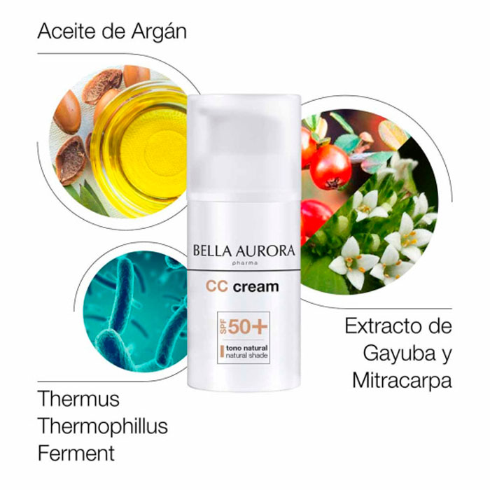 Bella Aurora Cc Spf50+ Crema Color Anti-manchas Piel Sensible 30ml