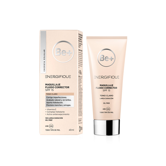 Be+ Energifique Maquillaje Fluido Corrector Spf15 Tono Claro 40ml