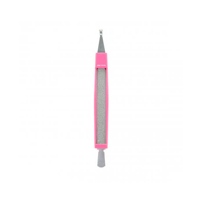 Beter Cortacutículas con Empujapieles y Lima Rosa