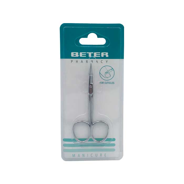Beter Tijera Manicura Pieles Curva Cromada